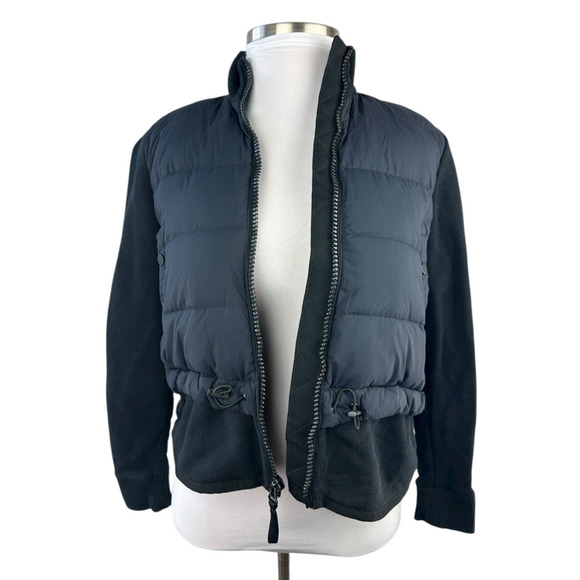James Perse x Yosemite Mixed Media Jacket Zip Puffer Black Size 1 US Small - Picture 4 of 16